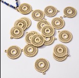 Zdjęcie - Zawieszka pozłacana ze stali chirurgicznej ażur 18,3mm