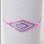 Zdjęcie - Bransoletka boho romb z koralików Matsuno