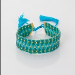 Zdjęcie - Bransoletka boho 9 rzędowa z koralików Matsuno 17-27cm