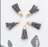 Zdjęcie - Chwost z rzemienia ekologicznego szary 20mm