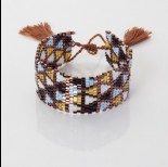 Zdjęcie - Bransoletka boho 13 rzędowa z koralików Matsuno 17-27cm
