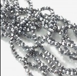 Zdjęcie - Kryształki kulki fasetowane full silver 4mm