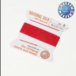 Zdjęcie - Nici jedwabne z igłą red 0,6mm