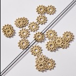 Zdjęcie - Zawieszka łącznik pozłacany ze stali chirurgicznej kwiatek rozeta 15,9mm