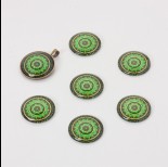 Zdjęcie - Kaboszon szklany kalejdoskop 20mm zielony