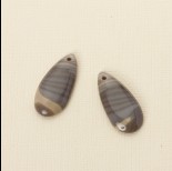 Zdjęcie - Krzemień pasiasty komplet do kolczyków 31x14 mm