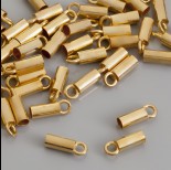Zdjęcie - Końcówki do rzemieni i linek, Ag 925, pozłacane 3mm