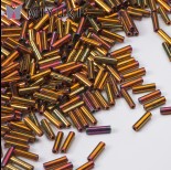 Zdjęcie - Koraliki Miyuki Bugles #2 6 mm Metallic Gold Iris
