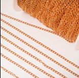 Zdjęcie - Łańcuch ze stali chirurgicznej simple pozłacany 4x3mm