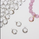 Zdjęcie - Zawieszka w okuciu w srebrnym kolorze z jednym oczkiem crystal 10mm
