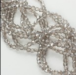 Zdjęcie - Kryształki kulki fasetowane silver shadow 4mm