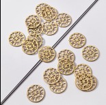 Zdjęcie - Zawieszka łącznik pozłacany ze stali chirurgicznej serwetka z kropelkami 18,5mm