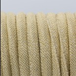 Zdjęcie - Rzemień szyty materiałowy złoty 6mm