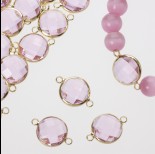 Zdjęcie - Przekładka w okuciu w złotym kolorze z dwoma oczkami rose 14mm
