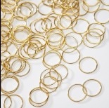 Zdjęcie - Srebrny łącznik pozłacany koło gładkie 17mm ag925