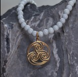 Zdjęcie - Srebrna, pozłacana ażurowa zawieszka ze spiralkami, próba Ag925 18,5mm
