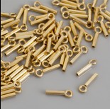 Zdjęcie - Końcówki do rzemieni i linek, Ag 925, pozłacane 1mm