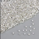 Zdjęcie - Koralik sześcianik ze ściętymi krawędziami w kolorze srebrnym 2.5mm