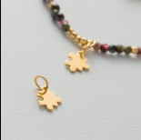 Zdjęcie - Srebrna, pozłacana zawieszka do bransoletek puzzel, próba Ag925 12x9.5mm