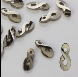 Zdjęcie - Swarovski infinity pendant metalic light gold 2x 18mm