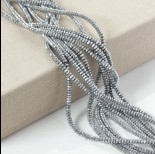 Zdjęcie - Hematyt oponka fasetowana platerowana srebrna 4x2mm
