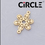 Zdjęcie - Rozgałęźnik kwiatek w kółku ze stali chirurgicznej 20x15mm