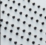 Zdjęcie - Łańcuch srebrny ag925 ze spinelem fasetowanym 3.5x3mm