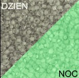 Zdjęcie - Koraliki TOHO Round 8/0 Glow In The Dark Gray Crystal/Bright Green