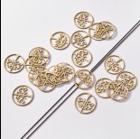 Zdjęcie - Zawieszka łącznik pozłacany ze stali chirurgicznej drzewo 18,3mm
