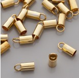 Zdjęcie - Końcówki do wklejania, otwarte, Ag 925, pozłacane 5mm