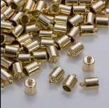 Zdjęcie - Gładkie końcówki w złotym kolorze 5.5mm