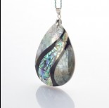 Zdjęcie - Zawieszka z muszli paua łezka 58x38mm
