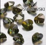 Zdjęcie - Swarovski heart 14 mm peridot bronze shade