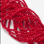 Zdjęcie - Kryształki kulki fasetowane dark red 3mm