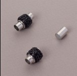 Zdjęcie - Zapięcie magnetyczne z kryształkami jet 5mm