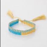 Zdjęcie - Bransoletka boho 5 rzędowa z koralików Matsuno 17-27cm
