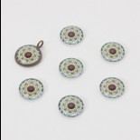 Zdjęcie - Kaboszon szklany kalejdoskop 14mm zielony