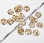 Zdjęcie - Zawieszka łącznik pozłacany ze stali chirurgicznej ażur 18,5mm