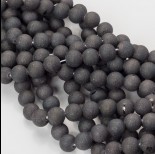Zdjęcie - Kwarc syntetyczny powlekany kulka 10mm czarny stalowy