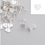 Zdjęcie - Srebrne kolczyki serduszka 8mm, próba Ag925