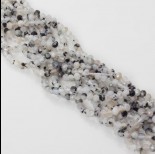 Zdjęcie - Kamień księżycowy oponka fasetowana z turmalinem 2x3mm