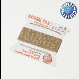 Zdjęcie - Nici jedwabne z igłą beige 0,7mm
