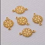 Zdjęcie - Rozgałęźnik ażurowy mandala 3 Ag925 pozłacany 17x11mm złoty