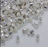 Zdjęcie - Gładkie końcówki w srebrnym kolorze 4.5mm