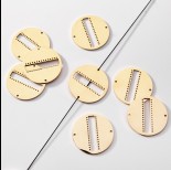 Zdjęcie - Baza do beadingu łącznik kółko ze stali chirurgicznej 18,3mm pozłacany