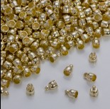 Zdjęcie - Końcówki do rzemieni i sznurków beczułki w złotym kolorze 4.5 mm