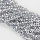 Zdjęcie - Kryształki kulki fasetowane 6mm half silver