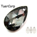 Zdjęcie - Swarovski pear-shaped 28mm silver night