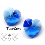 Zdjęcie - Swarovski heart 14mm sapphire