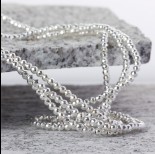 Zdjęcie - Hematyt kulka fasetowana platerowana white silver 3mm